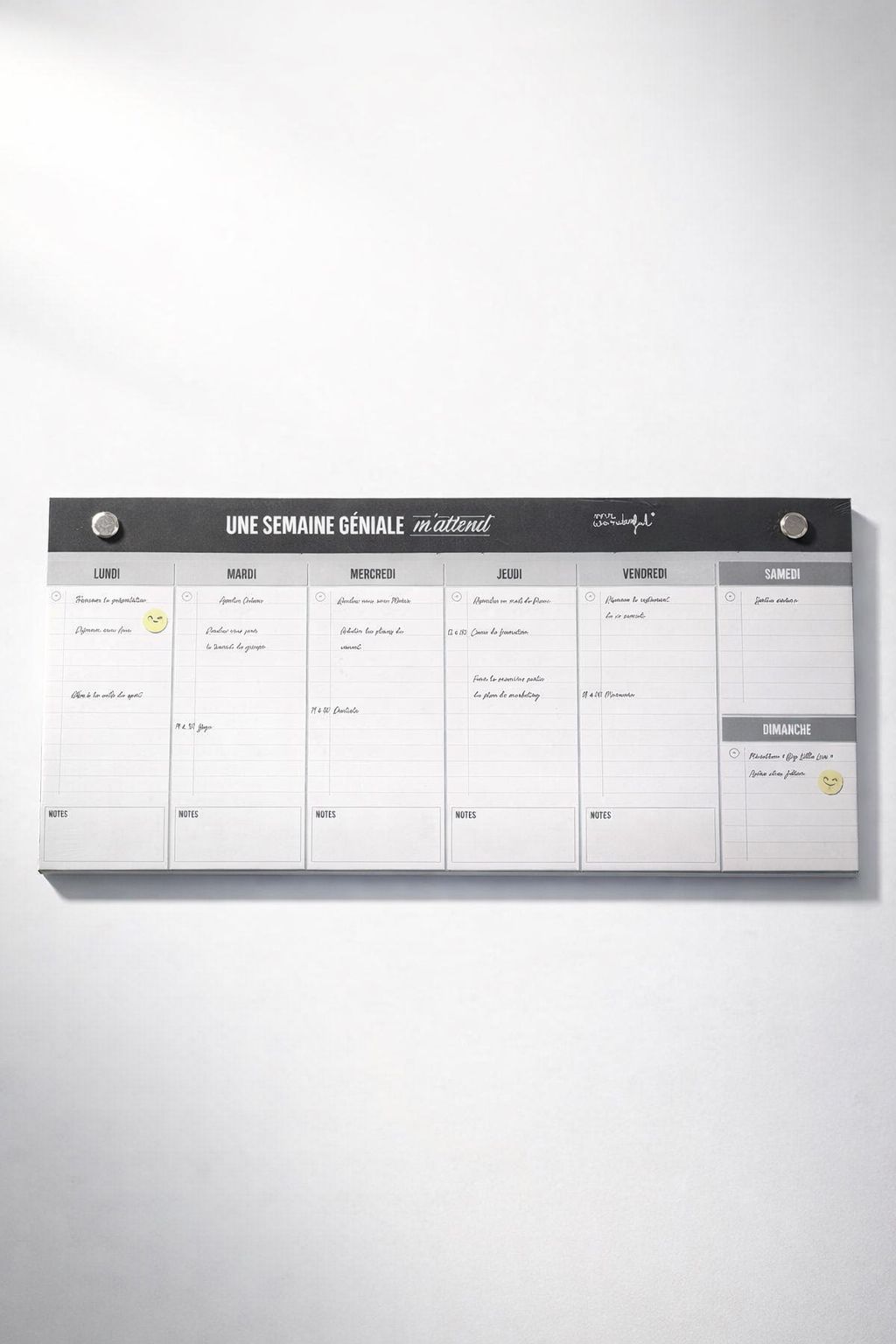 Planificador semanal pared