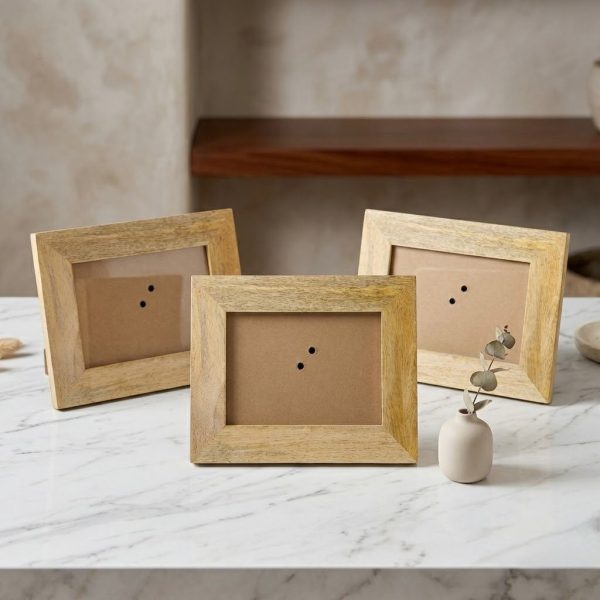 PMC-004_2.jpg Smooth Wooden Photo Frame 31x25 cm Light Color | Modern Decorative Picture Frame
