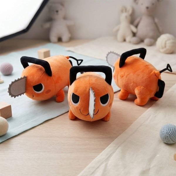 PN-001_3.jpg Peluche Naranja y Negro con Nariz Gris – Muñeco de Felpa Suave para Niños y Regalo