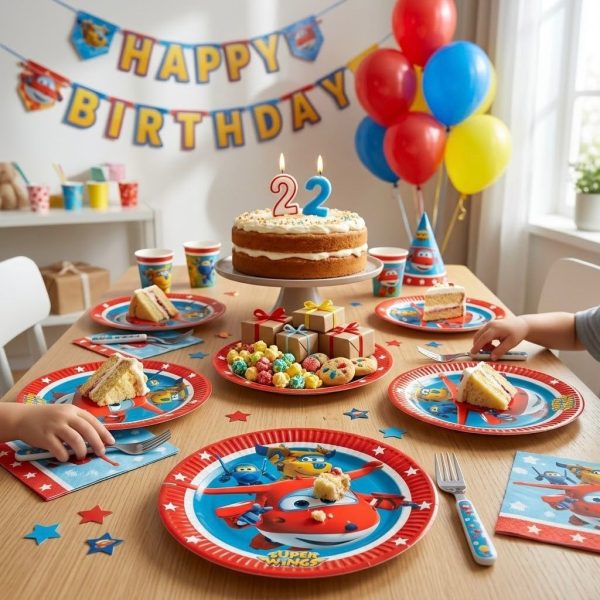 Platos Infantiles Super Wings | Decoración para Fiestas Temáticas