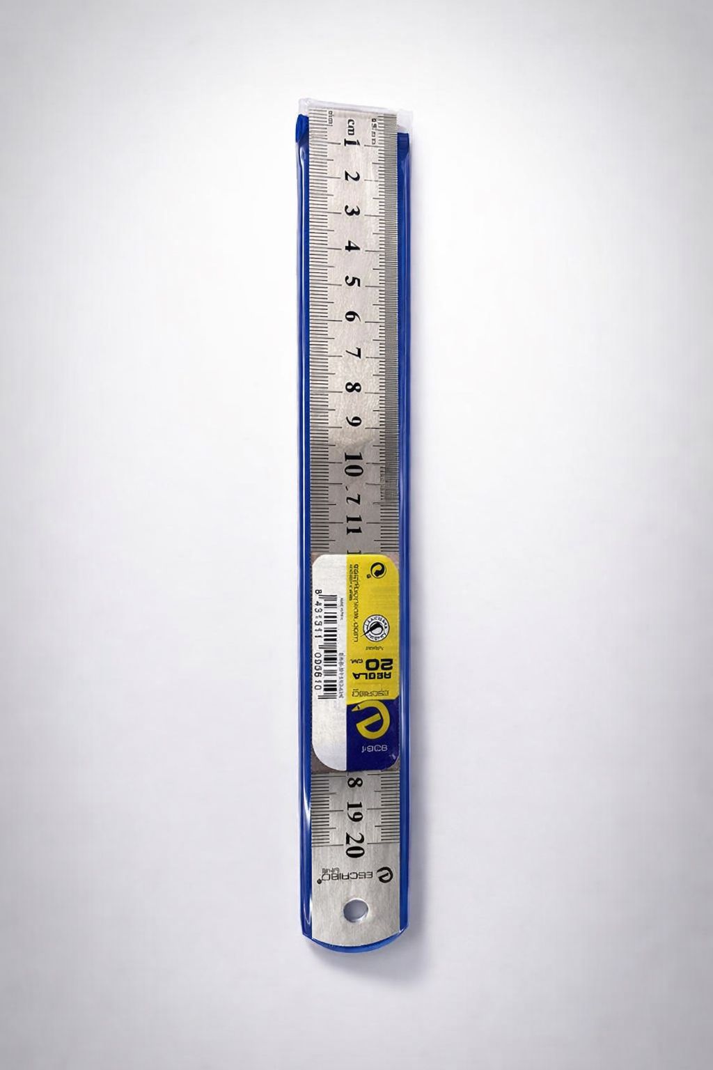 Regla escolar metal 20cm