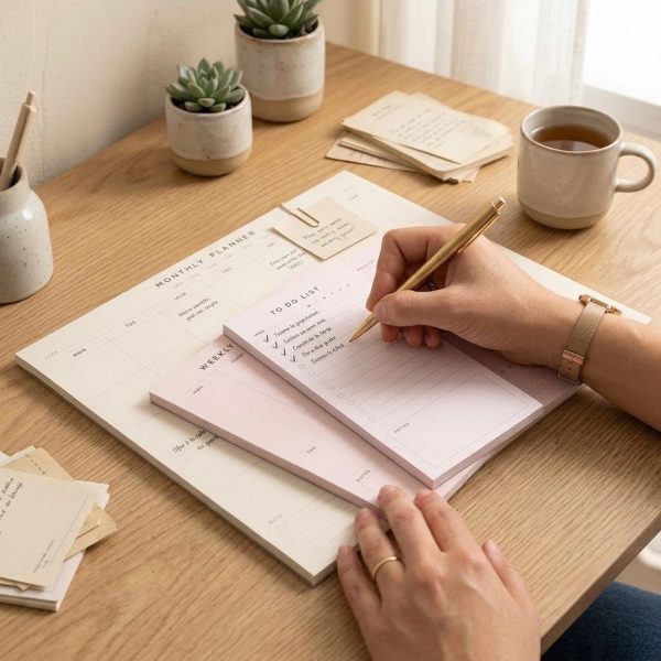 Set de Planificación Mensual, Semanal y To Do List para Escritorio – Organizador de Tareas