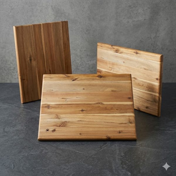 Tabla de cortar de madera rectangular lisa para cocina