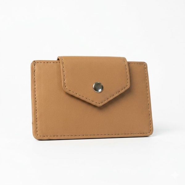 Tarjetero beige simil piel