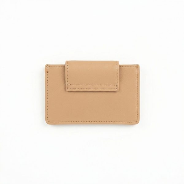 Tarjetero beige simil piel