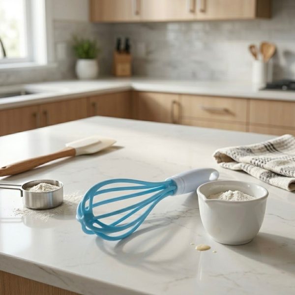 Batidor de Mano de Silicona con Mango Blanco | Disponible en Azul o Rosa