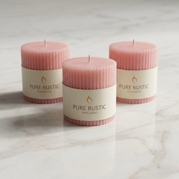 VHR-001_2.JPG Handmade Pink Decorative Candle