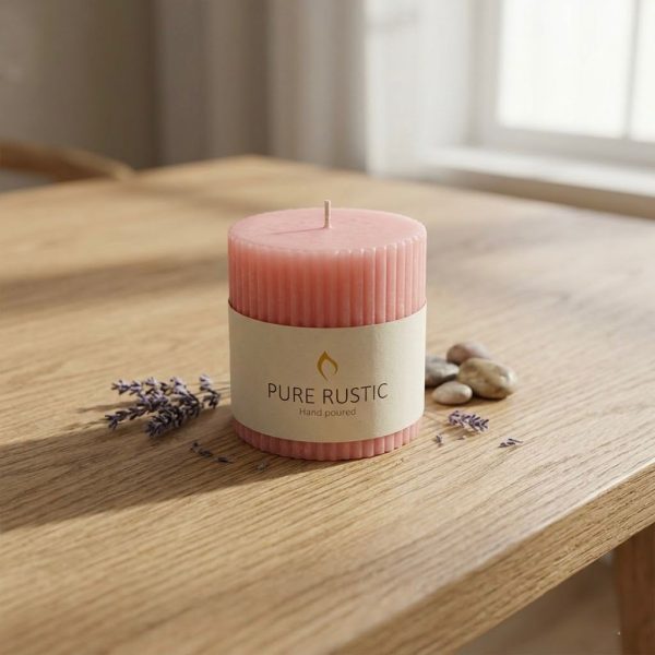 VHR-001_3.JPG Handmade Pink Decorative Candle