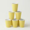 Vasos de Papel Amarillos 250 ml | Pack de 8 Unidades