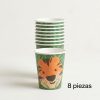 Vasos de Papel Infantiles con Tigre | Pack de 8 Unidades