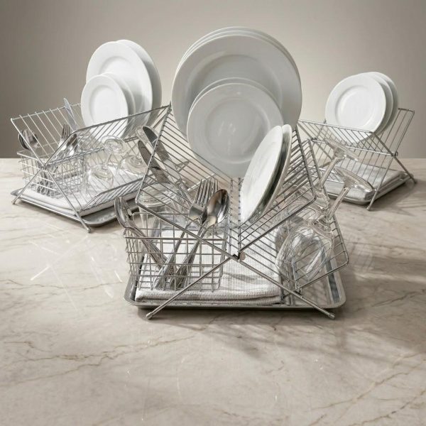 Metal Dish Drying Rack | Silver Color