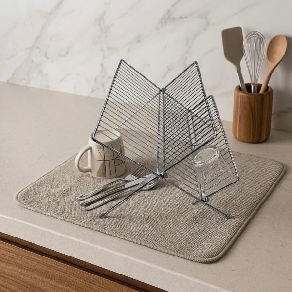 Metal Dish Drying Rack | Silver Color