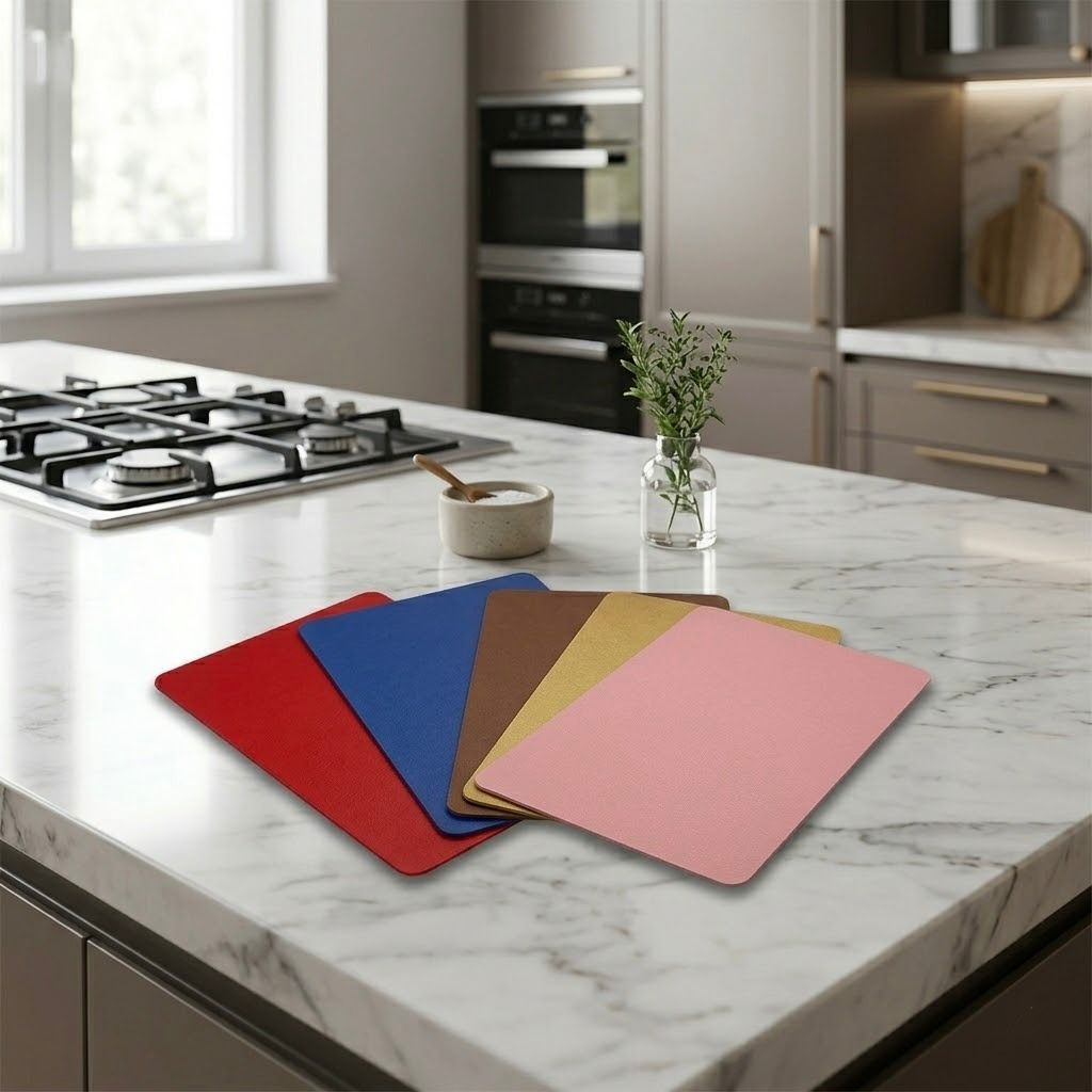 Individual de cuero sintético en colores variados