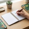 WhatsApp Image 2026-06-30 at 16.21.24 Cuaderno A5 "Song of Nature" con Espiral y Hojas a Rayas – Libreta para Notas
