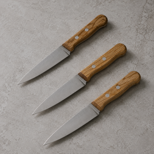 Cuchillo Mediano con Mango de Madera | Precisión y Comodidad en Cada Corte