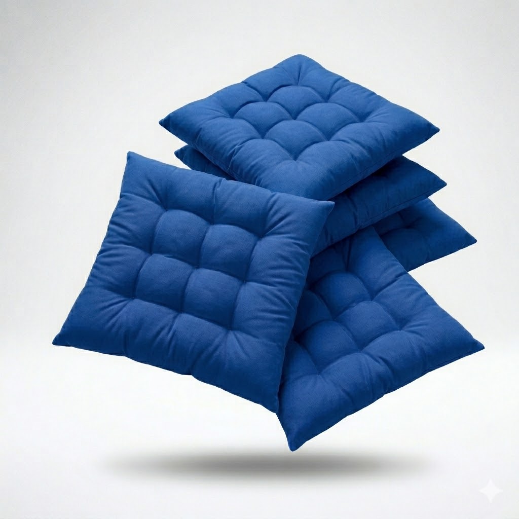 c346b1ba-8bec-4d68-8db9-497dacecc5fa Cojín Cuadrado para Silla en Tela Lisa | Varios Colores Disponibles