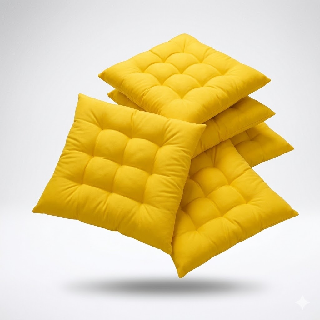 da40993b-d3a5-407b-b2fb-f62e0c92010a Cojín Cuadrado para Silla en Tela Lisa | Varios Colores Disponibles