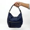 BSA-001_2.JPG Women's Large Blue Shopper Bag – Spacious and Elegant Faux Leather Everyday Tote Bag