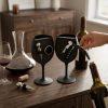Set de Copa de Vino Negra con Accesorios para Vino – Sacacorchos, Cortacápsulas y Tapón