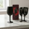 Set de Copa de Vino Negra con Accesorios para Vino – Sacacorchos, Cortacápsulas y Tapón