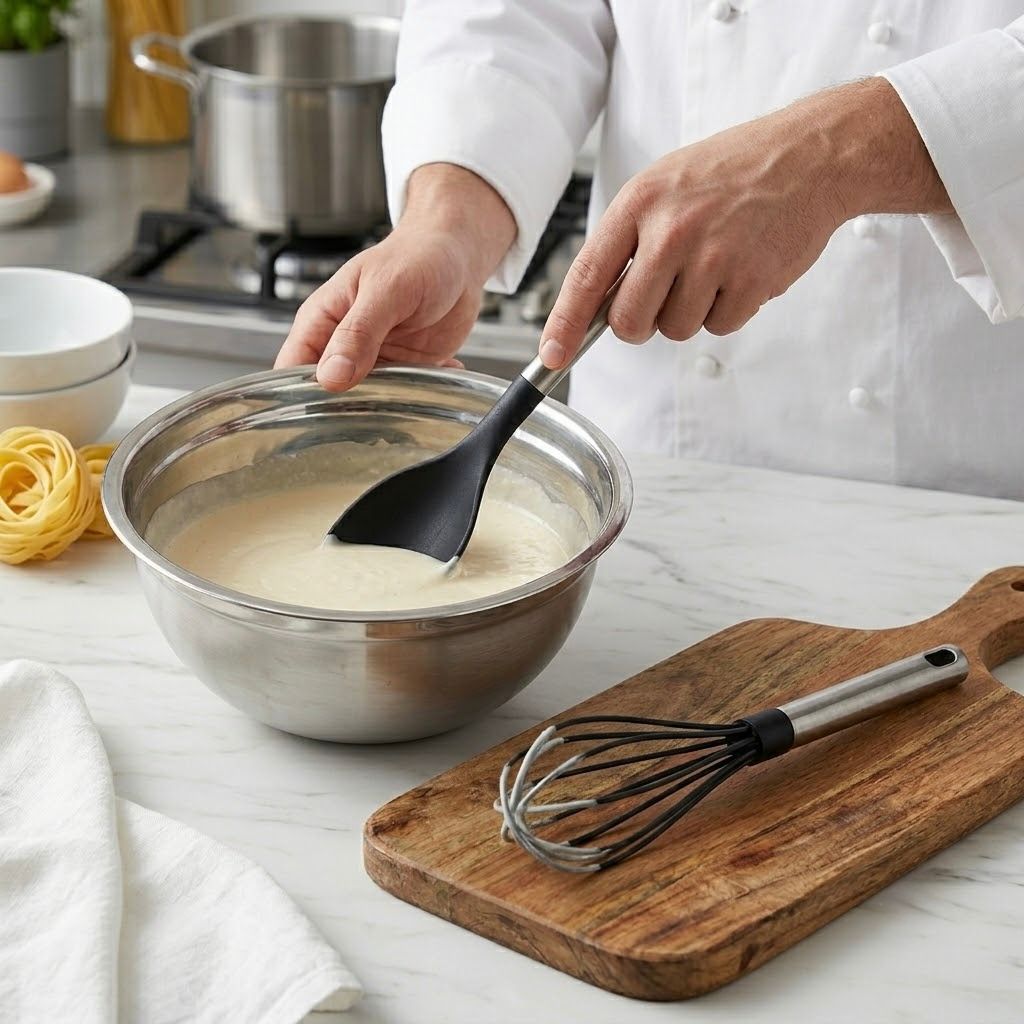 Utensilios de Cocina con Silicona Negra y Mango Metálico | Resistentes