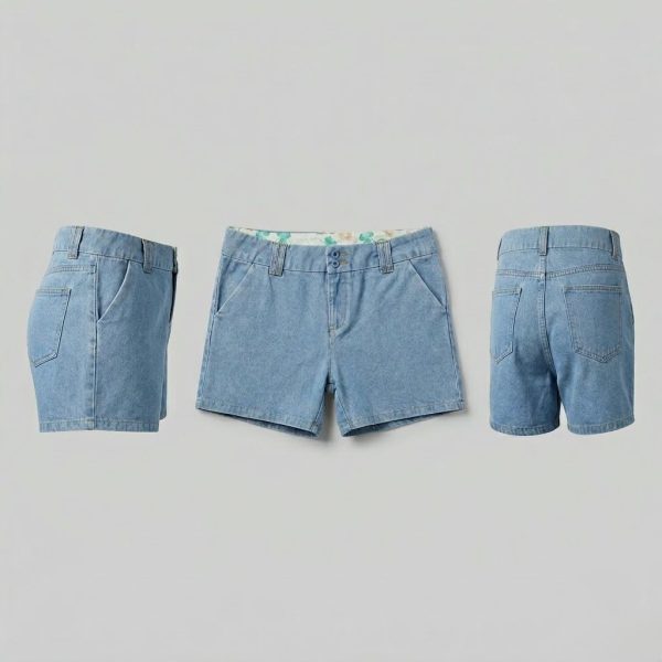 Short vaquero de mujer azul claro
