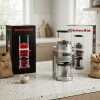 Molinillo de Café Eléctrico KitchenAid Rojo y Gris – Molino de Café con Pantalla Digital