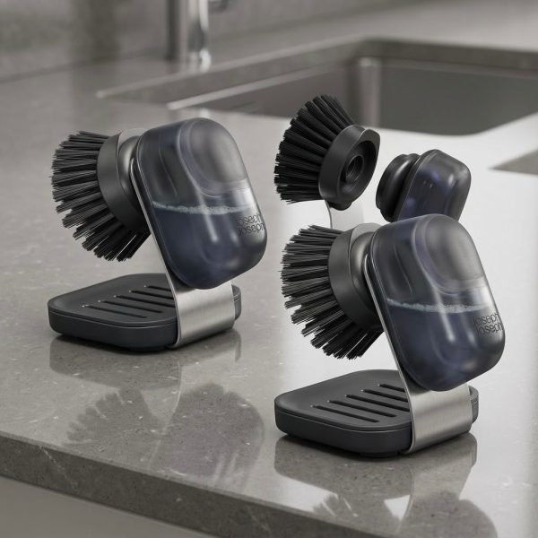 Cepillo para Fregar con Dispensador de Jabón Joseph Joseph SinkTech – Soporte de Acero Inoxidable