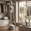 Centro de Planchado Vertical a Vapor STEAMIQ – Vaporizador de Ropa con Soporte Ajustable