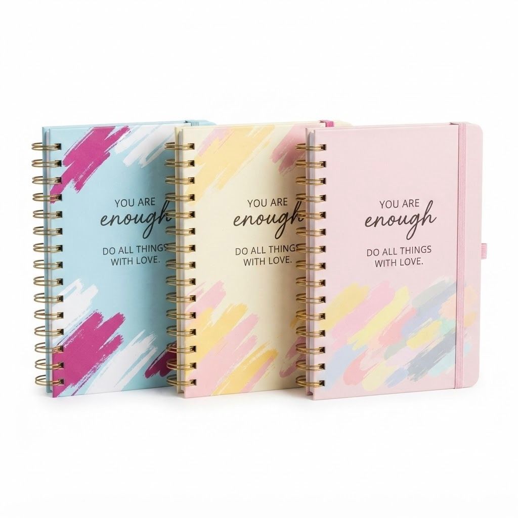 WhatsApp Image 2026-06-30 at 16.38.24 (1) Cuaderno "You Are Enough" con Espiral y Hojas a Rayas – Libreta para Notas y Apuntes