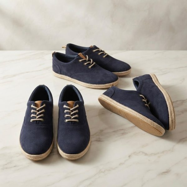 Men's Blue Espadrilles with Jute Laces and Sole – Size 45