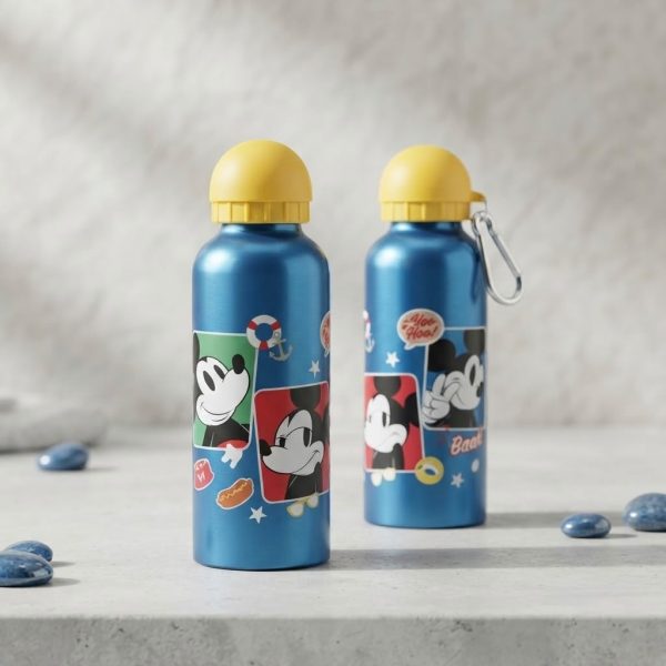 BAMMTA-001_2.JPG Botella de Aluminio Mickey Mouse con Tapa Redonda de Colores – Botella Reutilizable Infantil