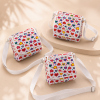 Bolso Bandolera de Mujer Blanco con Estampado de Corazones Multicolor – Bolso Compacto con Correa Ajustable