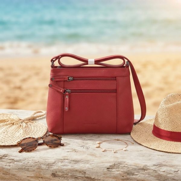 BBRP-001_2.jpg Bolso Bandolera Rojo para Mujer con Doble Cremallera – Bolso Cruzado de Polipiel