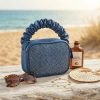BDMACB-001_3.jpg Bolso de Mano Azul con Brillos y Asa Fruncida – Bolso Elegante para Mujer