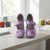 BNE-001_2.JPG Girls' Purple Ballet Flats with Glitter Shooting Star – Size 25
