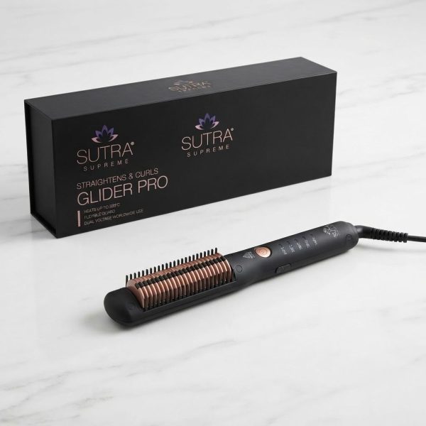 Cepillo Alisador Eléctrico SUTRA Supreme Glider Pro – Alisa y Riza el Cabello con Temperatura hasta 230 °C