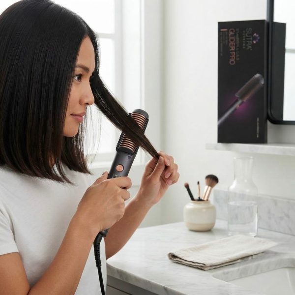 Cepillo Alisador Eléctrico SUTRA Supreme Glider Pro – Alisa y Riza el Cabello con Temperatura hasta 230 °C