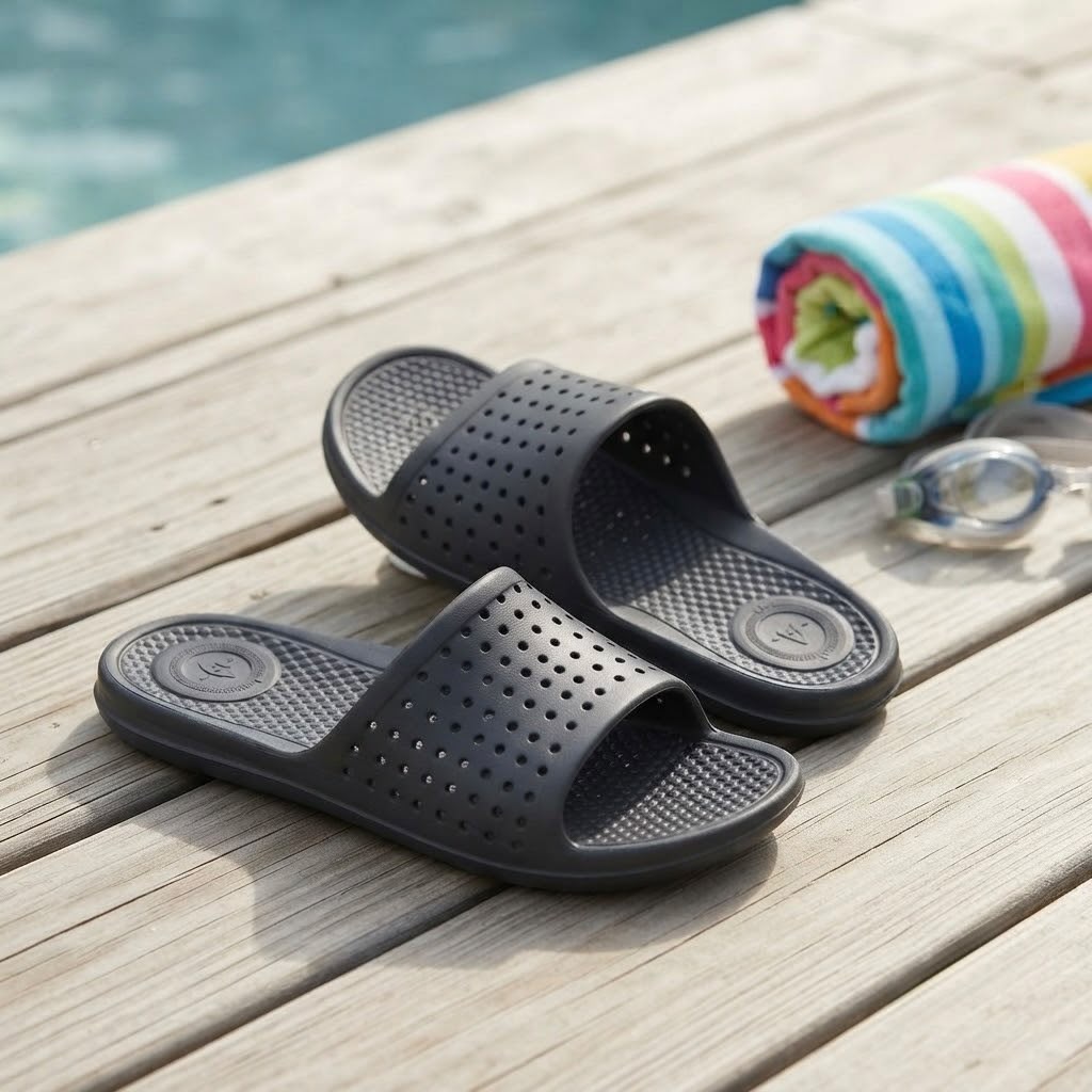CCCNN-001_1.JPG Chanclas Tipo Crocs Negras Caladas para Niño – Zuecos de Goma Talla 33