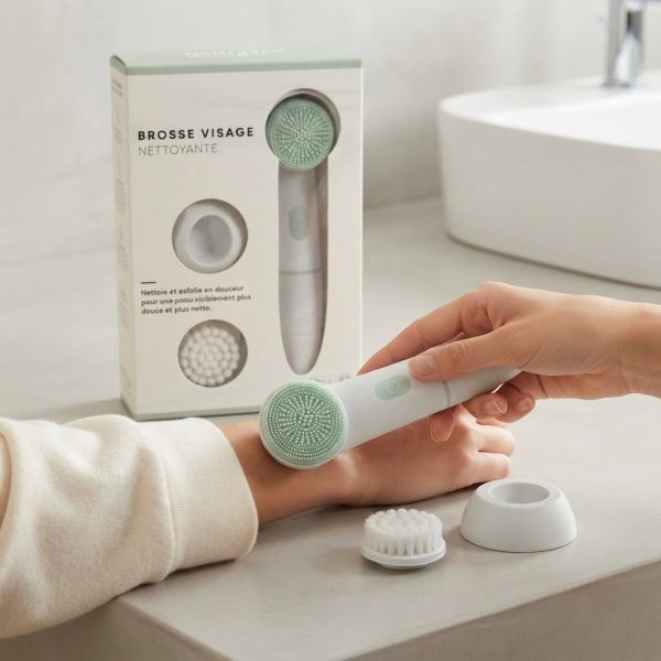 Cepillo Facial Eléctrico de Silicona 2 en 1 – Limpiador y Exfoliante Facial Suave Recargable