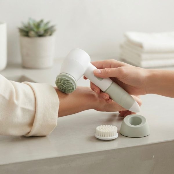 Cepillo Facial Eléctrico de Silicona 2 en 1 – Limpiador y Exfoliante Facial Suave Recargable