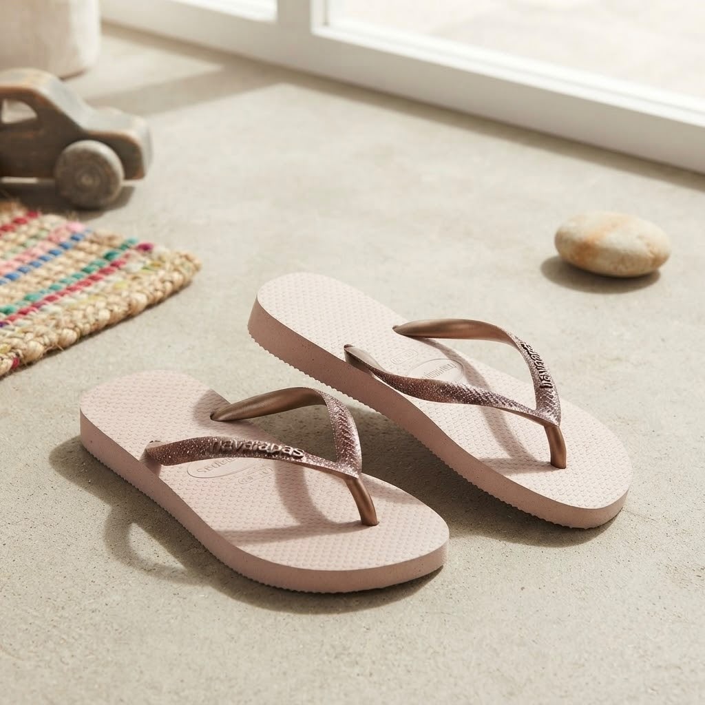 CORNB-001_2.JPG Chanclas Ojotas de Niña Rosadas con Tiras Brillantes – Sandalias de Verano Tallas 29/30