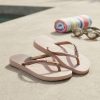 CORNB-001_3.JPG Girls' Pink Flip-Flops with Glitter Straps – Summer Sandals Sizes 29/30