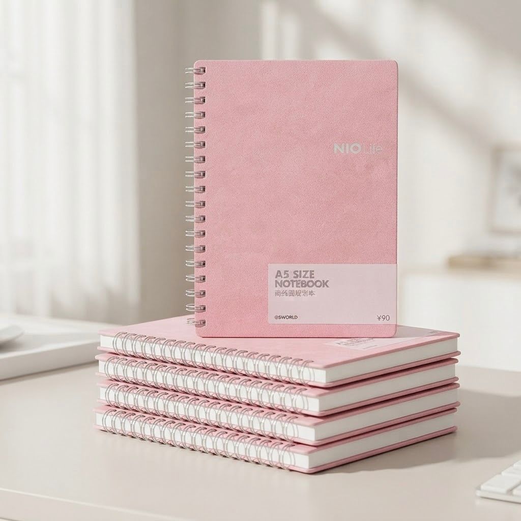 CPDAR-001-ROSA_1.JPG A5 Pink Spiral Planner Notebook – Hardcover Organizer for Study, Work & Daily Planning