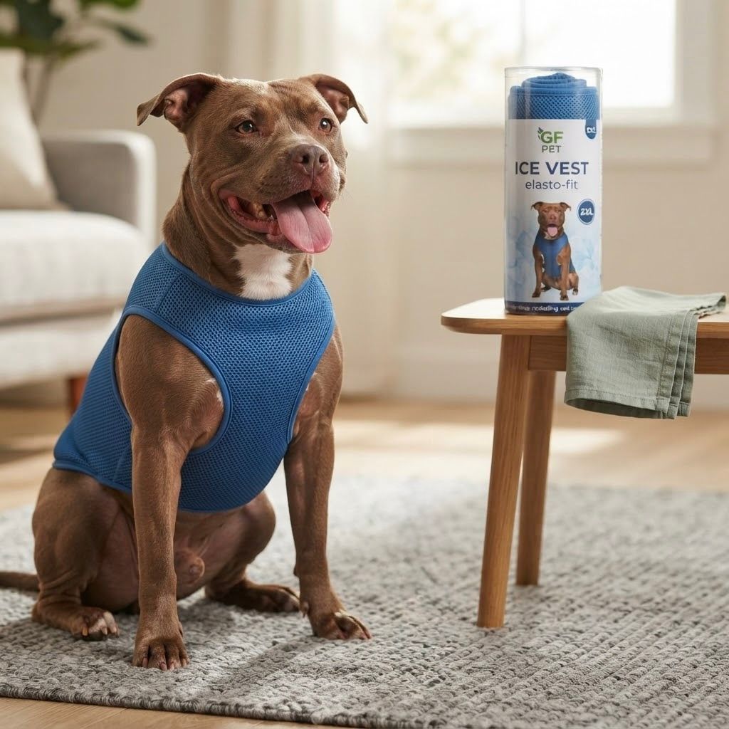GF PET Ice Vest Elasto-Fit XXL Cooling Dog Vest – Evaporative Cooling Vest for Hot Weather