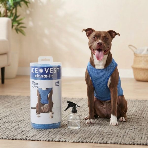 GF PET Ice Vest Elasto-Fit XXL Cooling Dog Vest – Evaporative Cooling Vest for Hot Weather