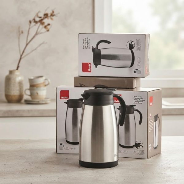 JTAI-001_1.JPG Jarra Termo de Acero Inoxidable 1 Litro IBILI – Jarra Térmica para Café, Té y Bebidas