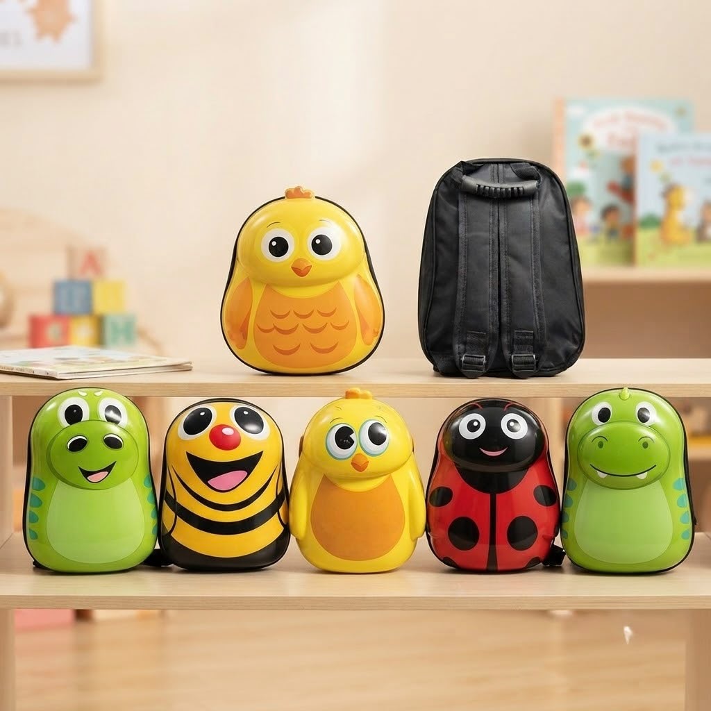 MEE-001_1.JPG Mochila Infantil con Diseño de Animal – Mochila para Guardería, Preescolar y Uso Diario