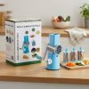 Rallador de Tambor Manual con 3 Cuchillas Intercambiables – Cortador Giratorio para Verduras, Queso y Frutas