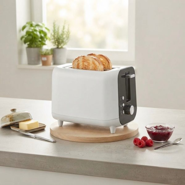 TBONDR-001-BLANCO_1.JPG Tostadora de 2 Ranuras Blanca o Negra – Función Descongelar, Recalentar y Control de Tostado